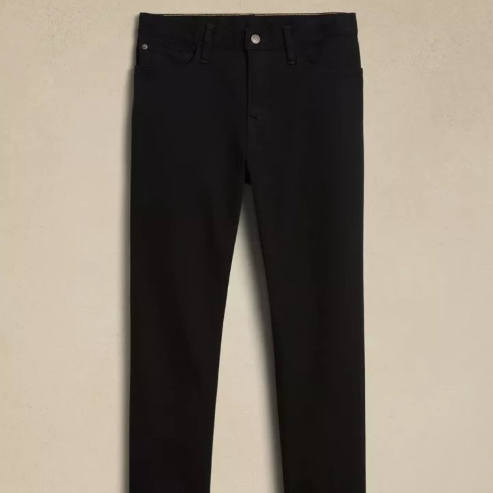 Banana Republic Straight Traveler Jean size 33/32 Black Rinse Wash - Picture 2 of 6
